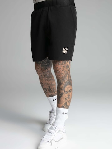 SikSilk Plavecké šortky 'Swim Shorts' – černá: přední strana
