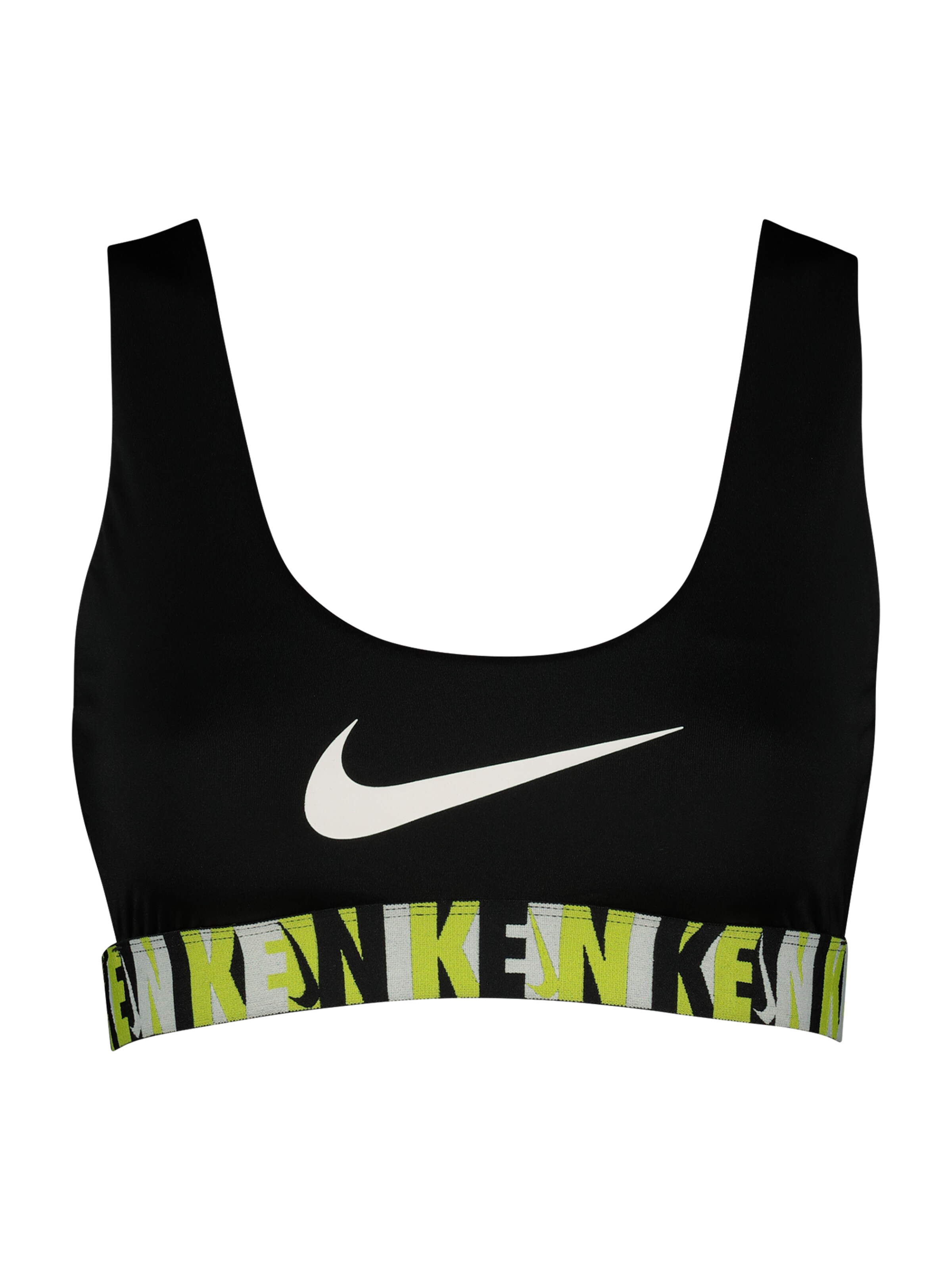 Bustier Hauts de bikini sport Nike Swim en noir : devant