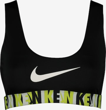 Nike Swim Bralette Athletic Bikini Top in Black: front