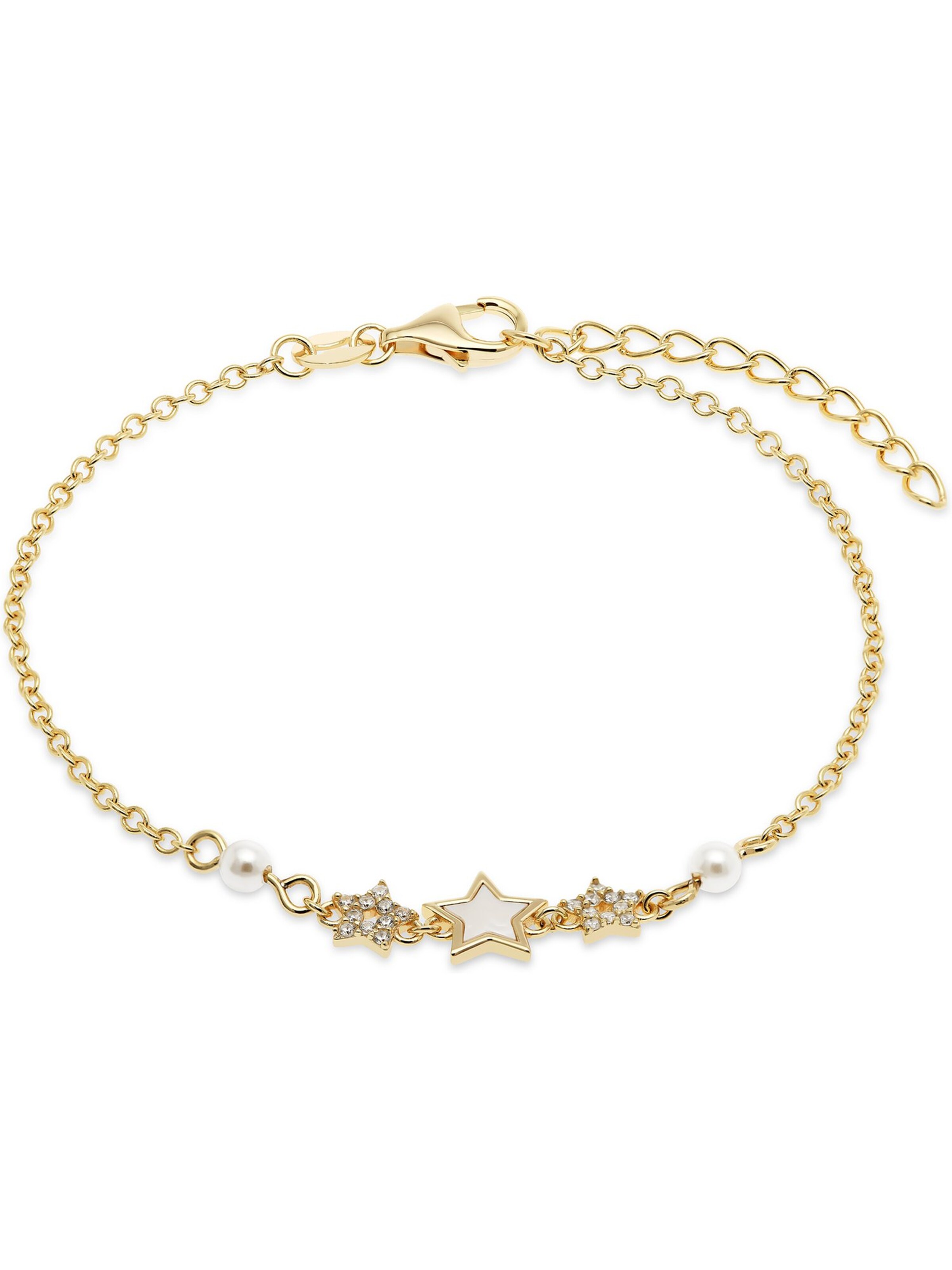 CHRIST Armband in One Size in gold / perlweiß, Produktansicht