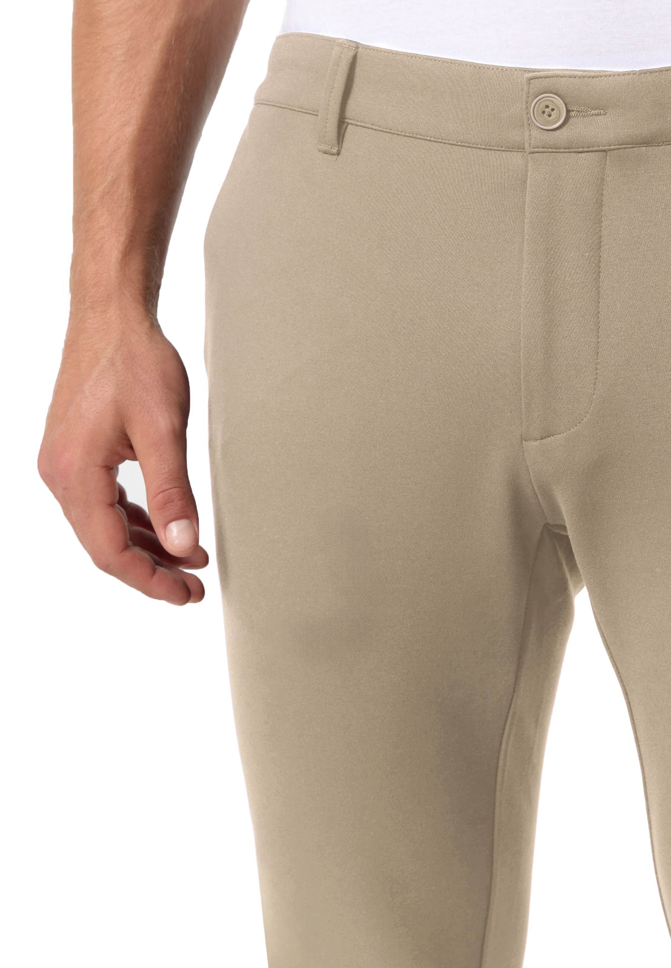 Coupe slim Pantalon 'Rodekro' INDICODE JEANS en beige