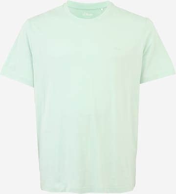 s.Oliver Men Big Sizes Shirt in Green: front