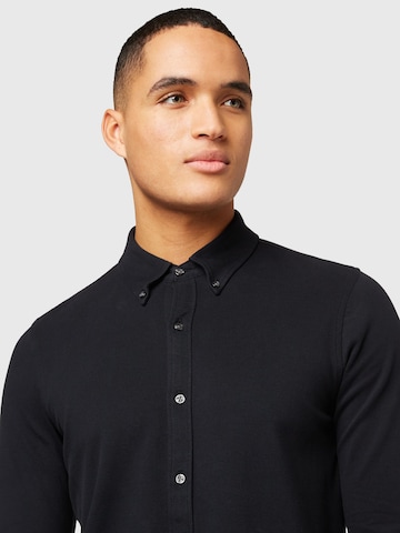 Abercrombie & Fitch Slim fit Button Up Shirt in Black