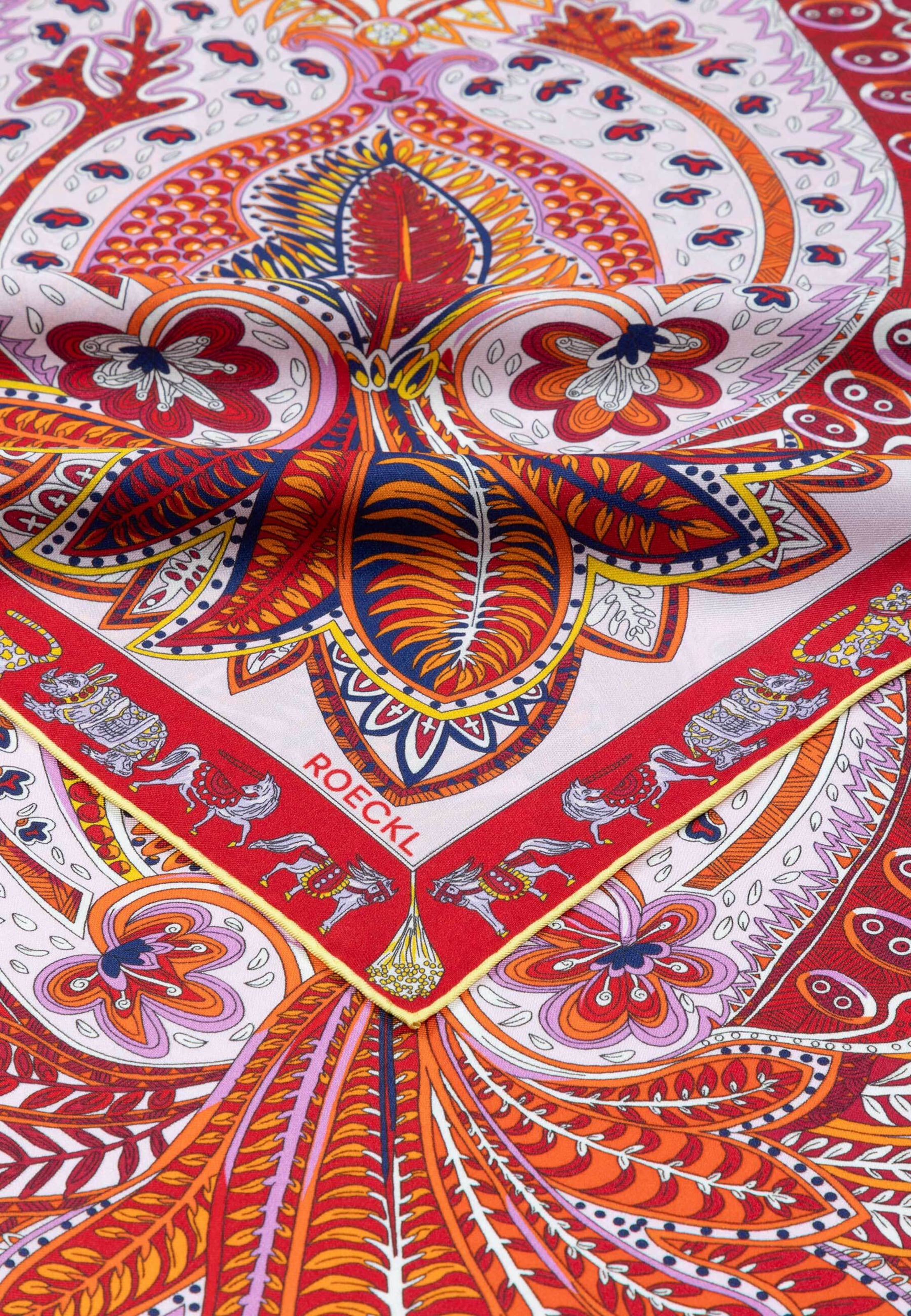 Foulard ' VIBRANT PAISLEY ' di Roeckl in rosa