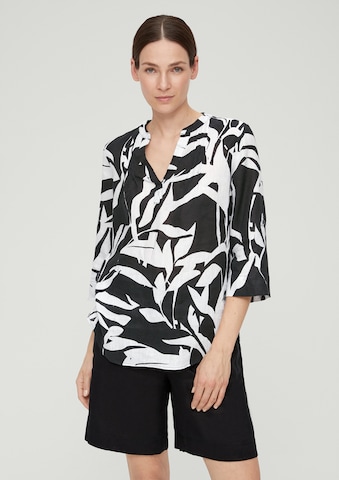 s.Oliver Blouse in Zwart: voorkant