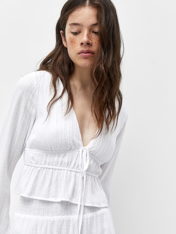 Chemisier Pull&Bear en blanc