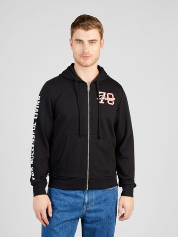 DIESEL Zip-Up Hoodie 'GINN' in Black: front