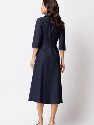 Abito 'Midi A-Line Office Dress with V-Neck – Iris' di Couture de Marie in blu