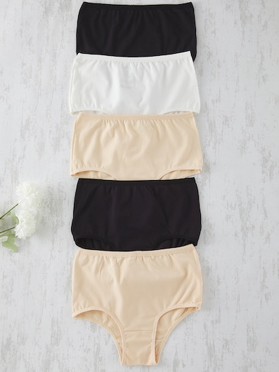 Moteriškos kelnaitės iš Trendyol, spalva – smėlio spalva / juoda / balta, Prekių apžvalga