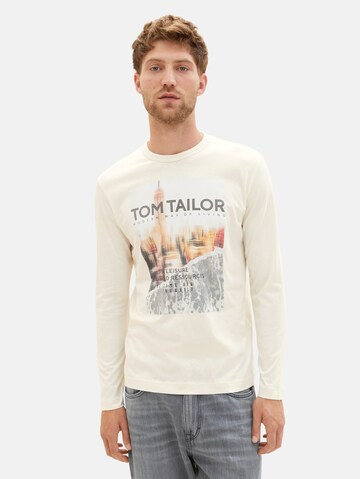 Tricou de la TOM TAILOR pe bej: față