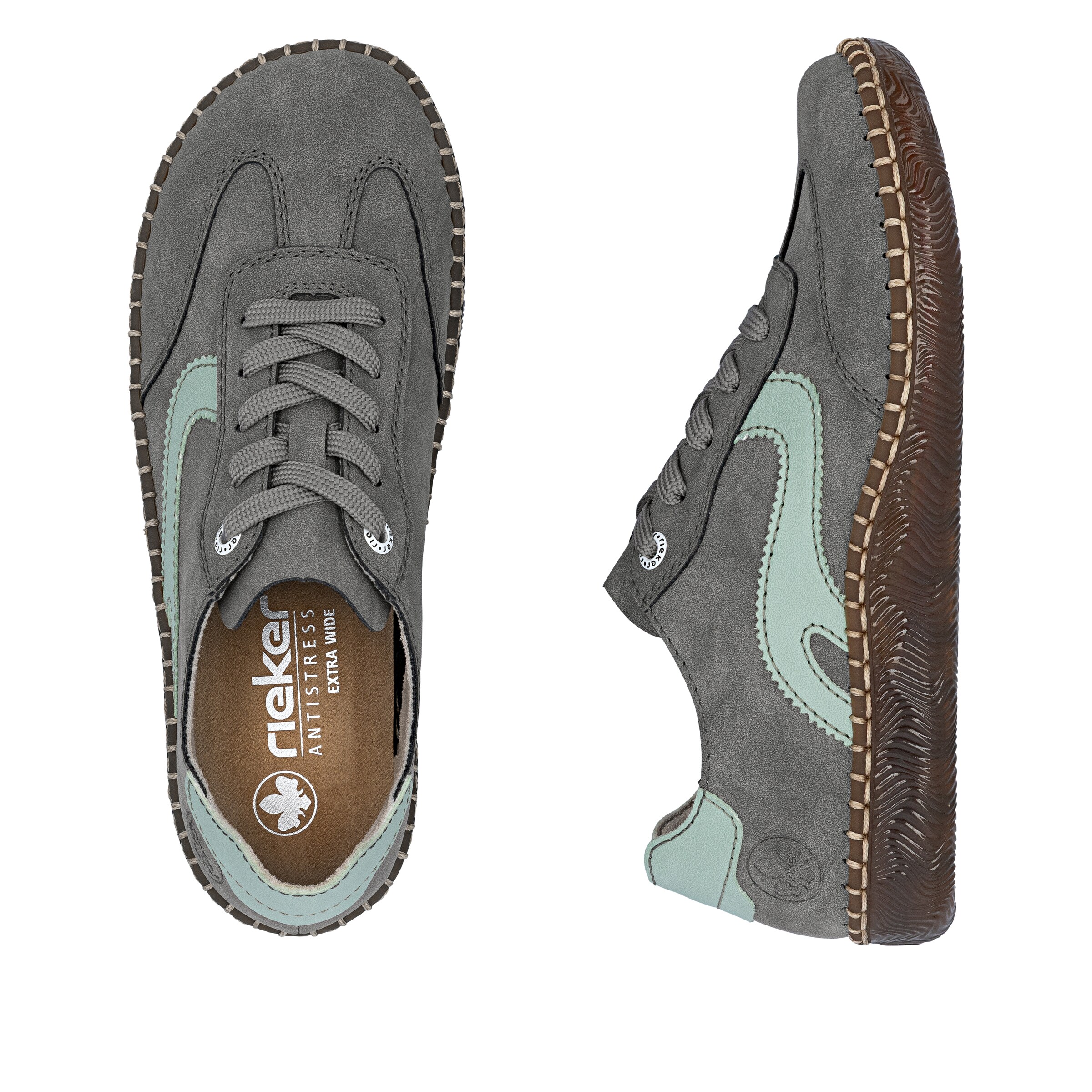 Baskets basses Rieker en gris