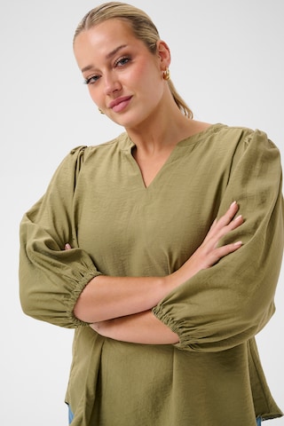 KAFFE CURVE Blouse 'Alberte' in Green