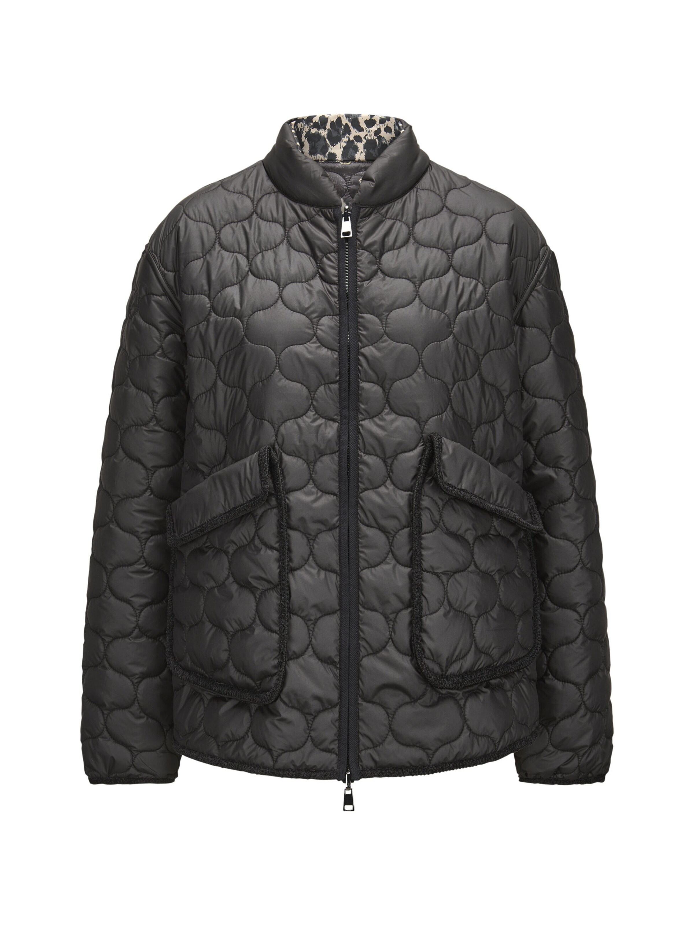 MILESTONE Winterjas 'MSMeadow solid' in Zwart: voorkant