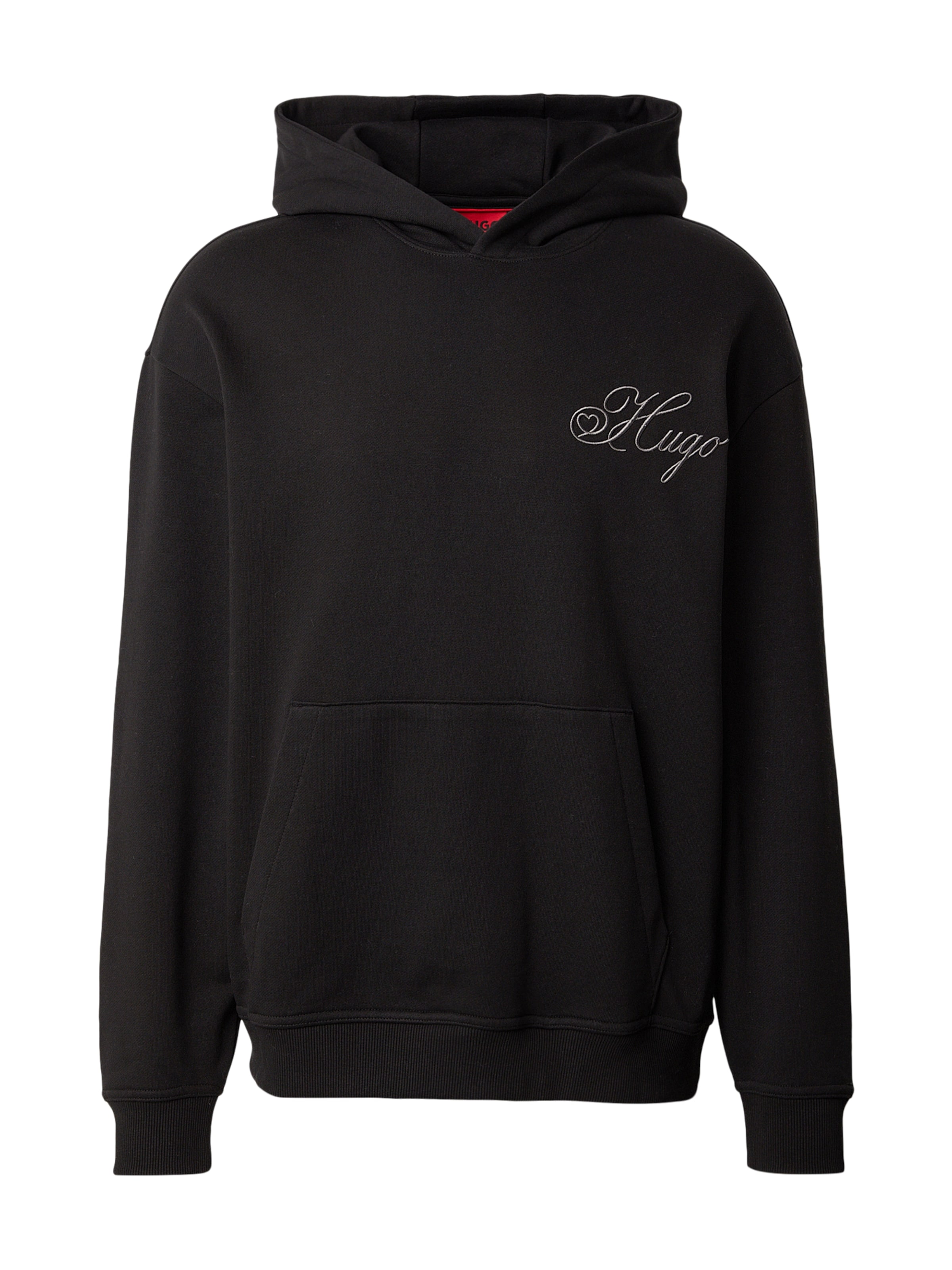 HUGO Суичър 'Dalento' в черно: отпред