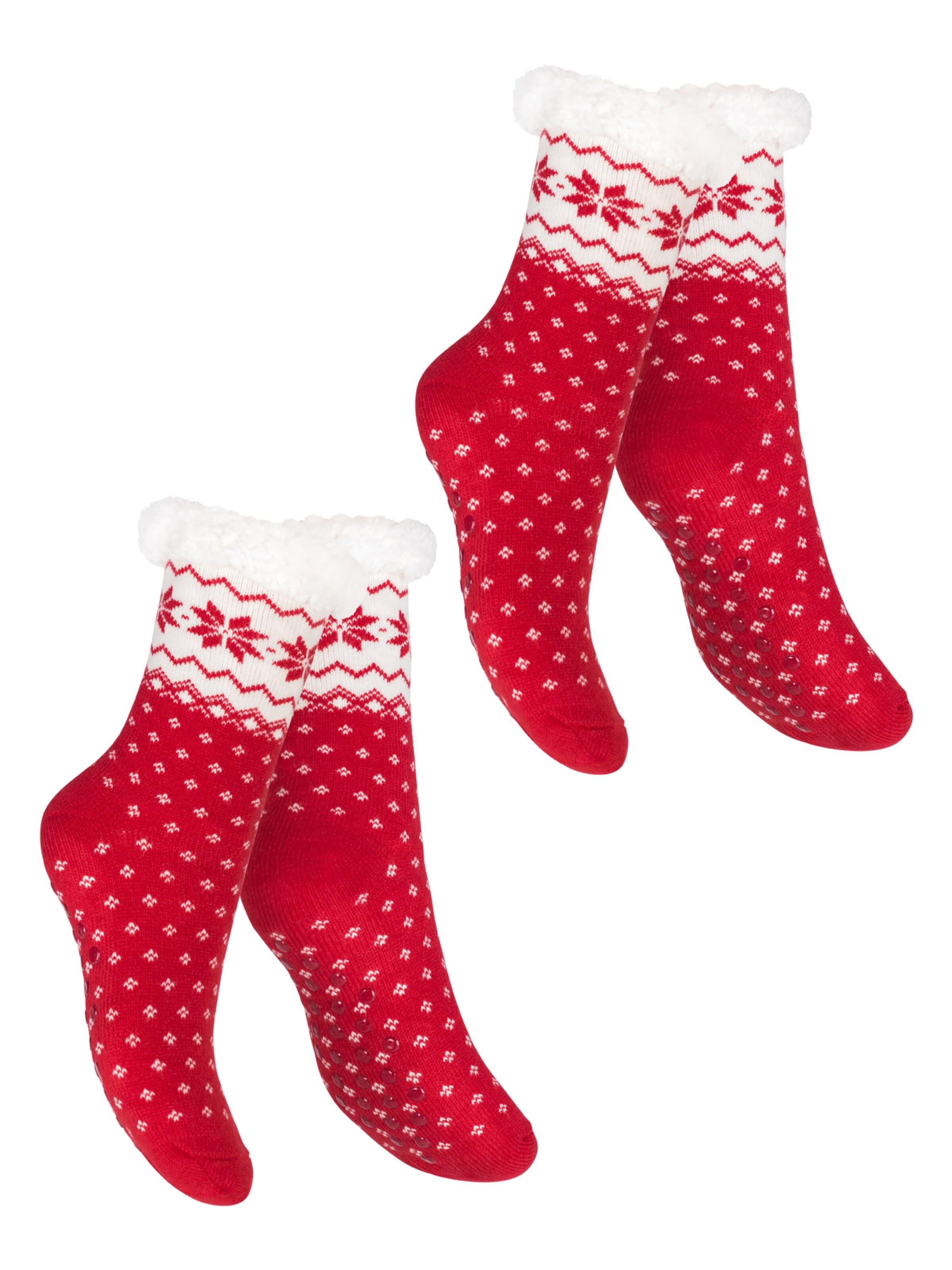 footstar Socken 'Haussocken'‌‌‌‌‌‌‌‌‌ in Rot: Vorderseite