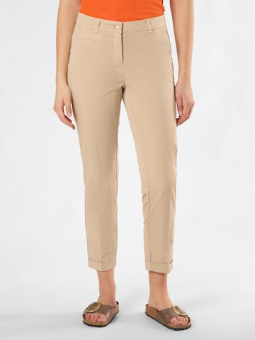Cambio Pleat-Front Pants 'Stella' in Beige: front