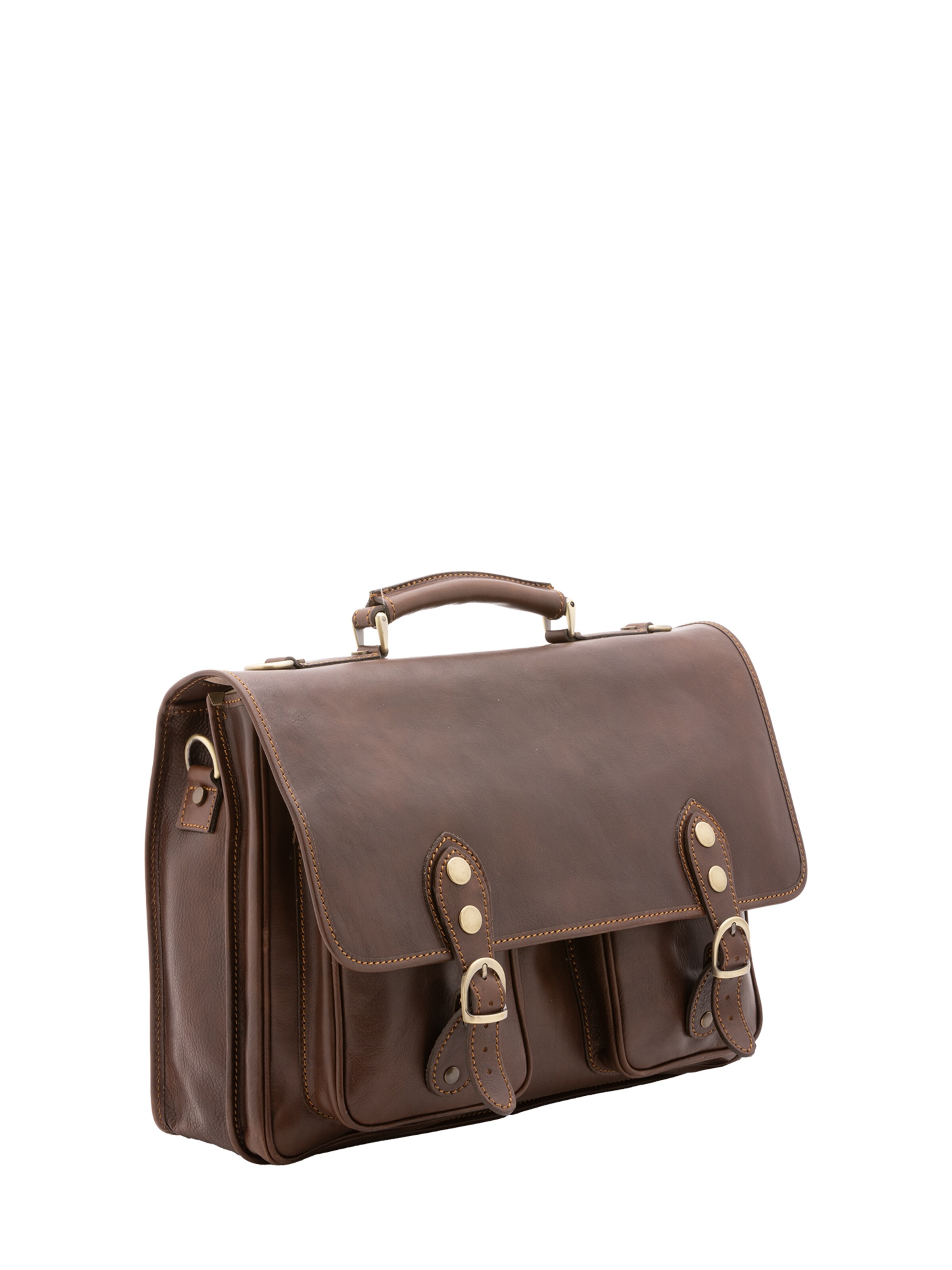 Borsa portadocumenti di Viola Castellani in marrone: frontale