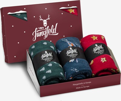 Von Jungfeld Sokken in de kleur Navy / Groen / Rood, Productweergave