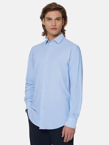 Boggi Milano Slim fit Zakelijk overhemd in Blauw: voorkant