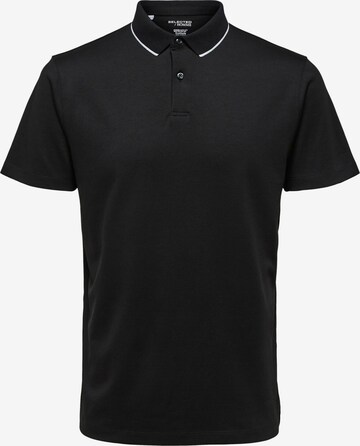 T-Shirt 'Leroy' SELECTED HOMME en noir : devant