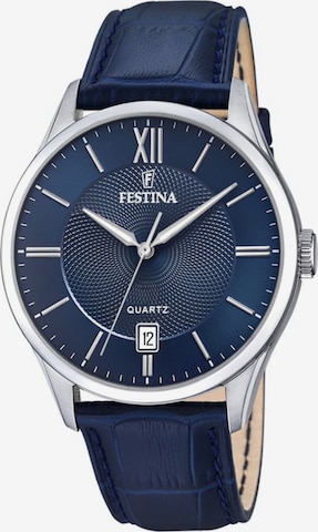 Montre à affichage analogique 'ACERO CLASICO' FESTINA en bleu : devant