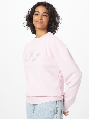 HUGO Red Sweatshirt 'Easy' in Roze: voorkant