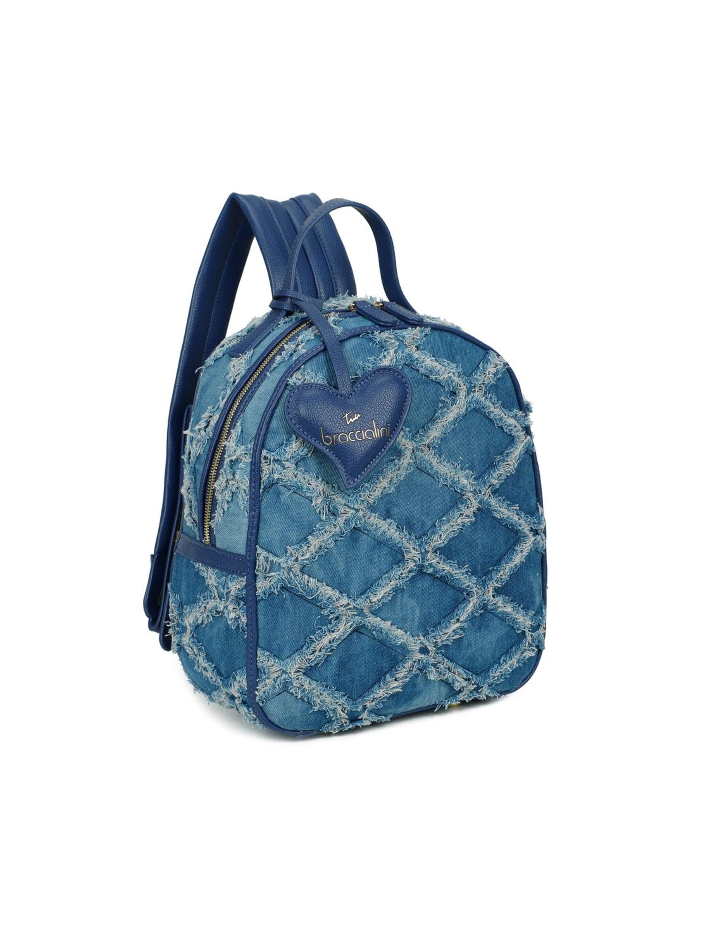 Zaino 'Beth Jeans' di Braccialini in blu