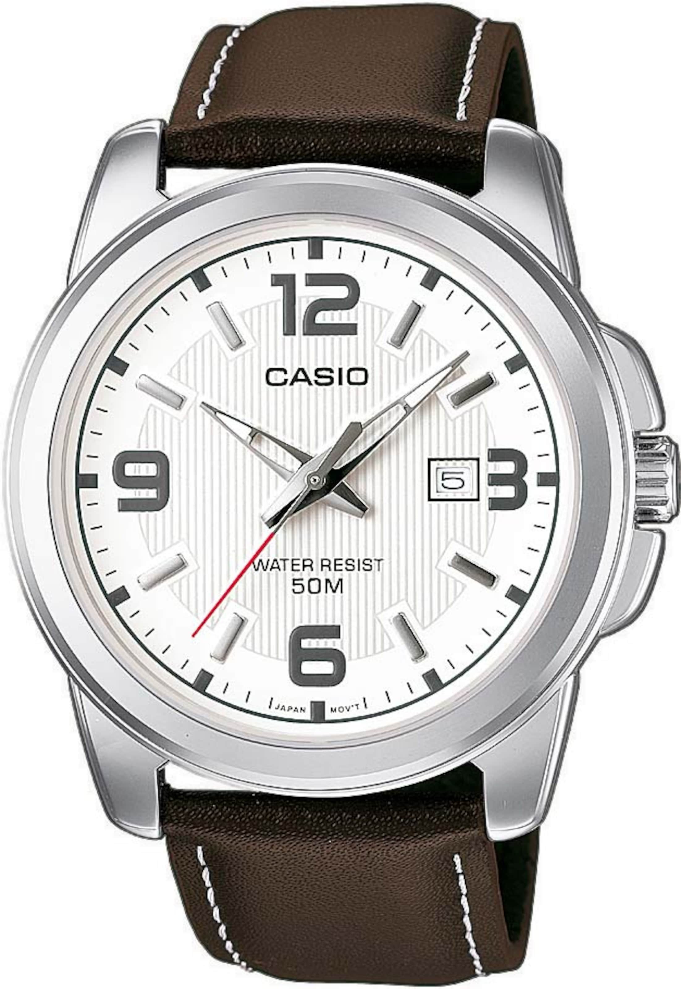 CASIO Analoog horloge in Bruin: voorkant