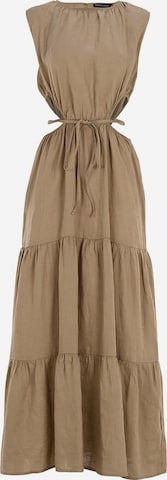 FRESHLIONS Jurk 'Lilia' in Bruin: voorkant