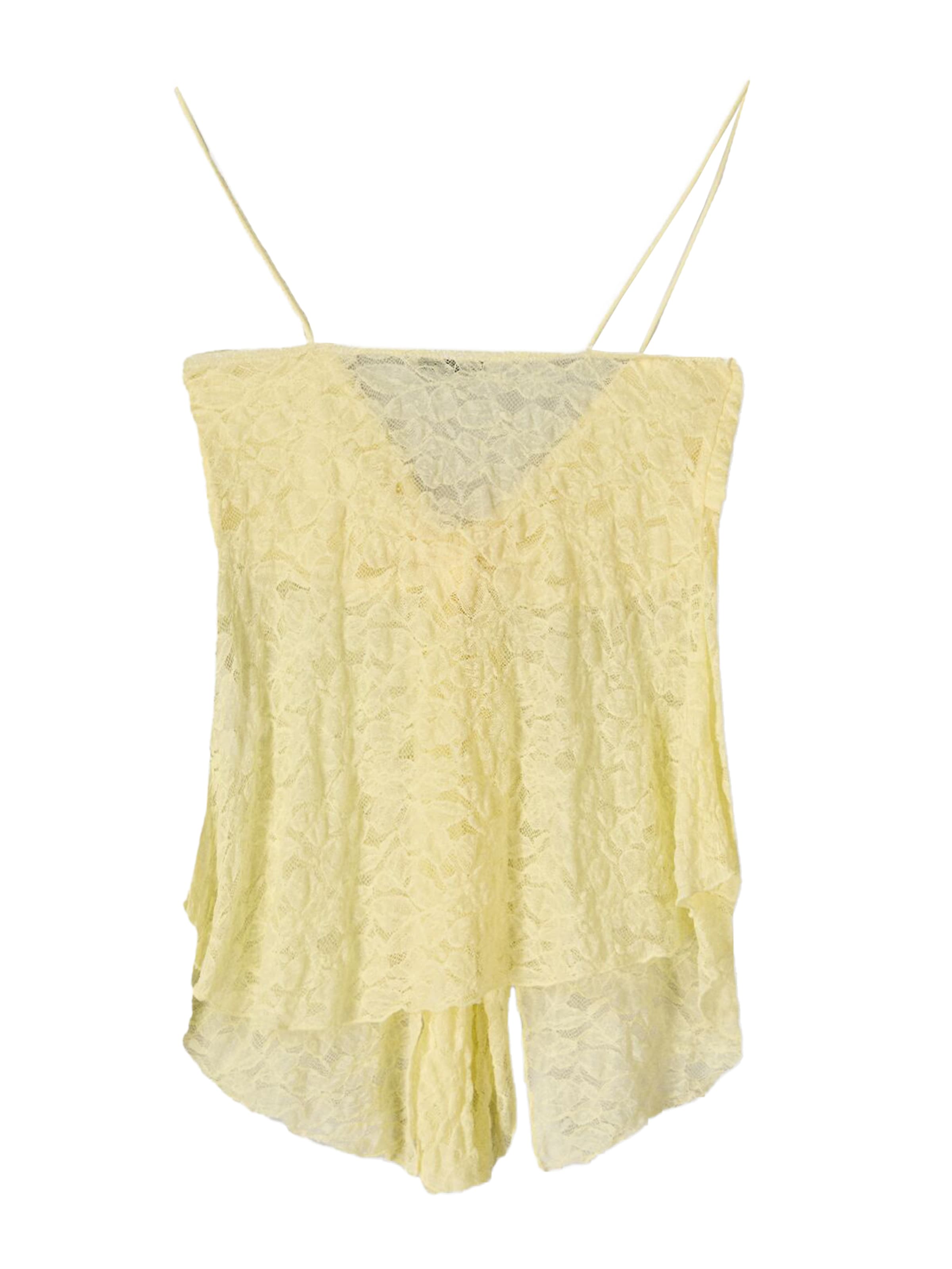 Bershka Top w kolorze żółty