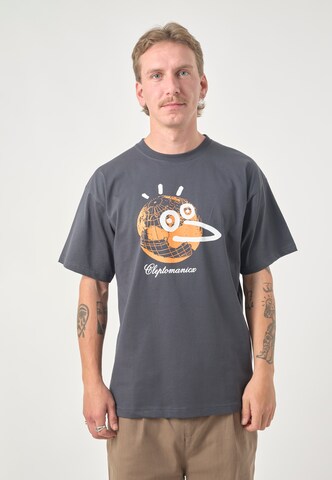 Cleptomanicx T-Shirt 'Classic Tee Gull Earth' in Grau: Vorderseite