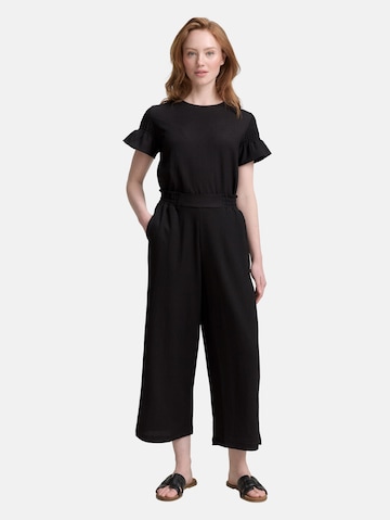 TOM TAILOR DENIM Wide leg Trousers in Black