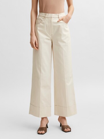 SELECTED FEMME Wide leg Pantalon 'Jackie' in Beige: voorkant