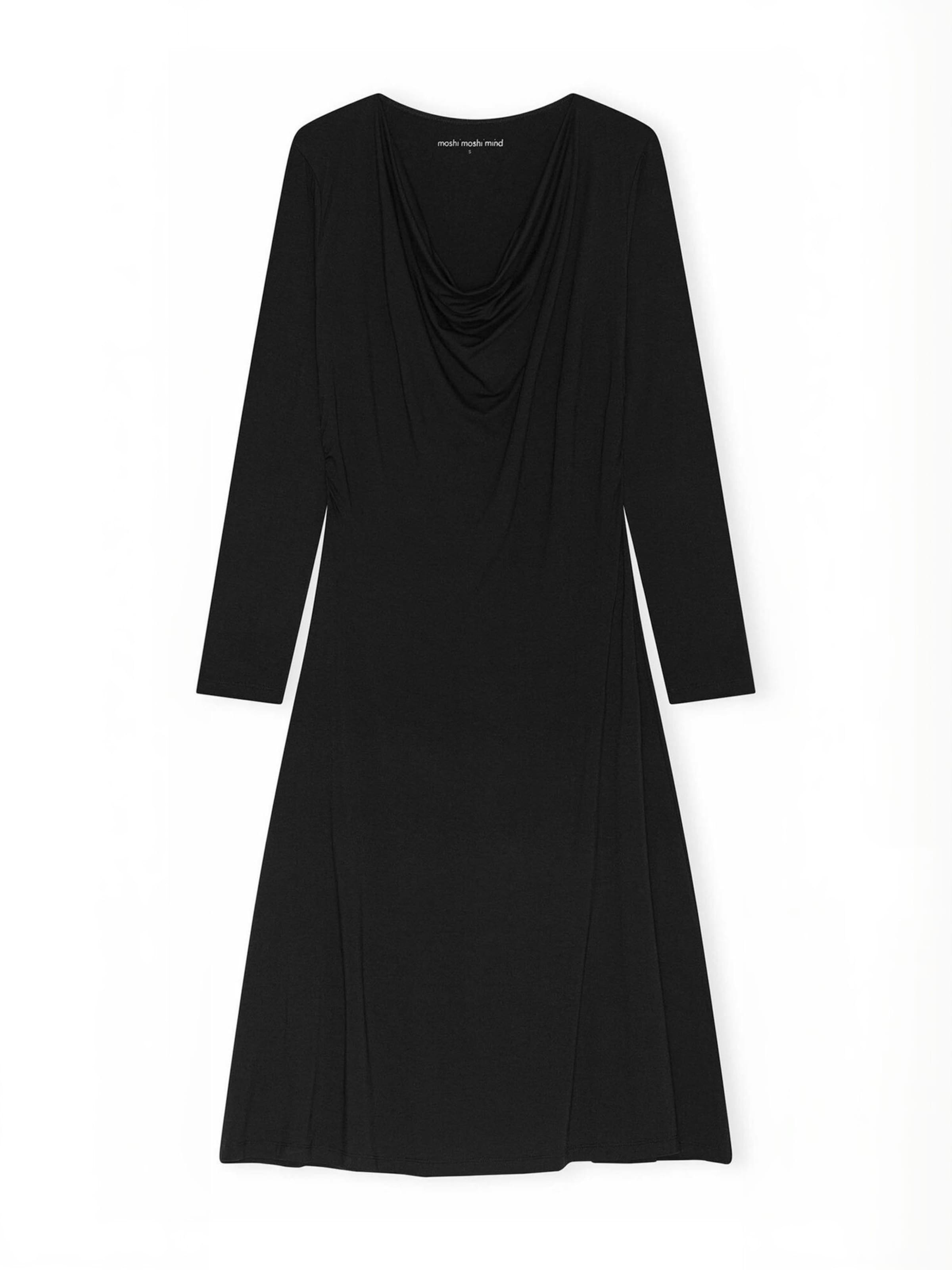 moshi moshi mind Dress ' cascara ' in Schwarz: Vorderseite