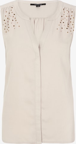 COMMA Slimfit Blouse in Beige: voorkant