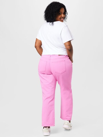 Loosefit Jean 'Amanda' Noisy May Curve en rose