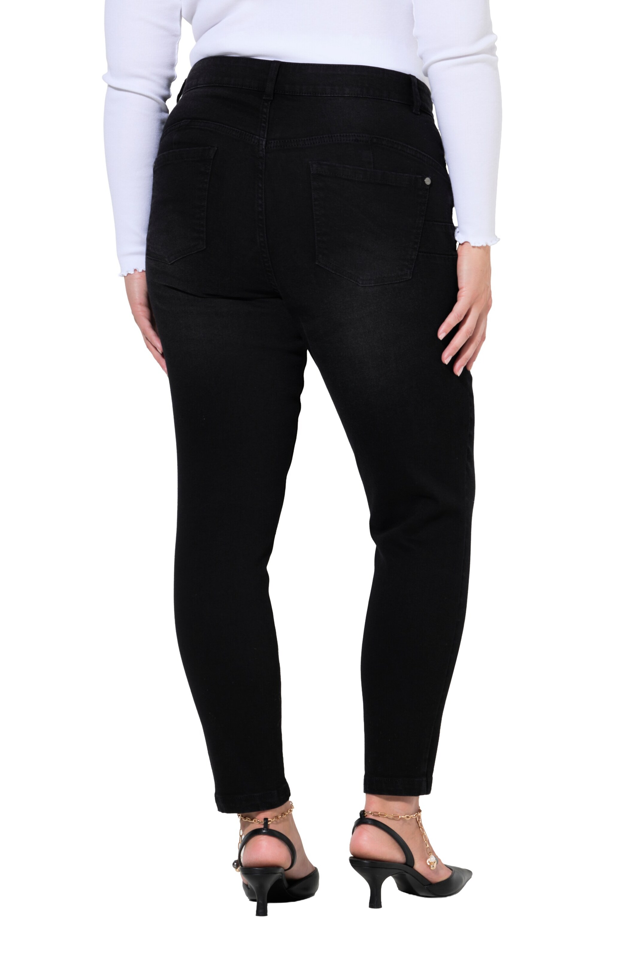 MIAMODA Slimfit Jeans in Zwart