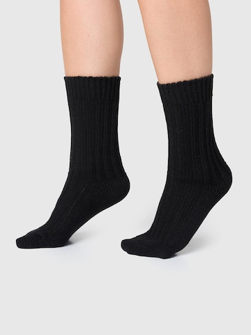 Nur Die Sokken 'Weich & Warm' in Zwart