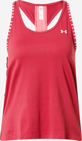 UNDER ARMOUR Sports Top 'Knockout' in Pink: front