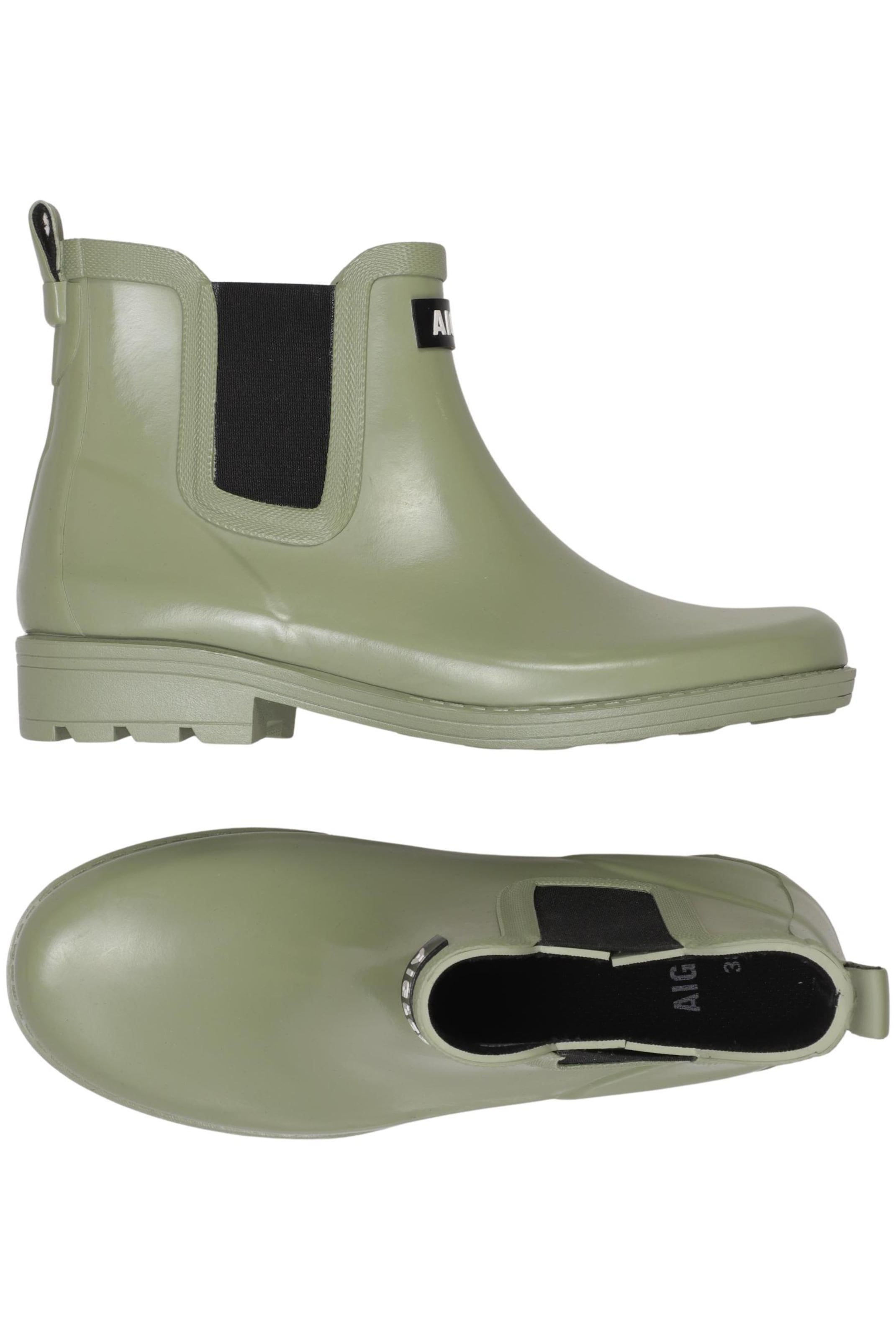 AIGLE Dress Boots in 38 in Green: front