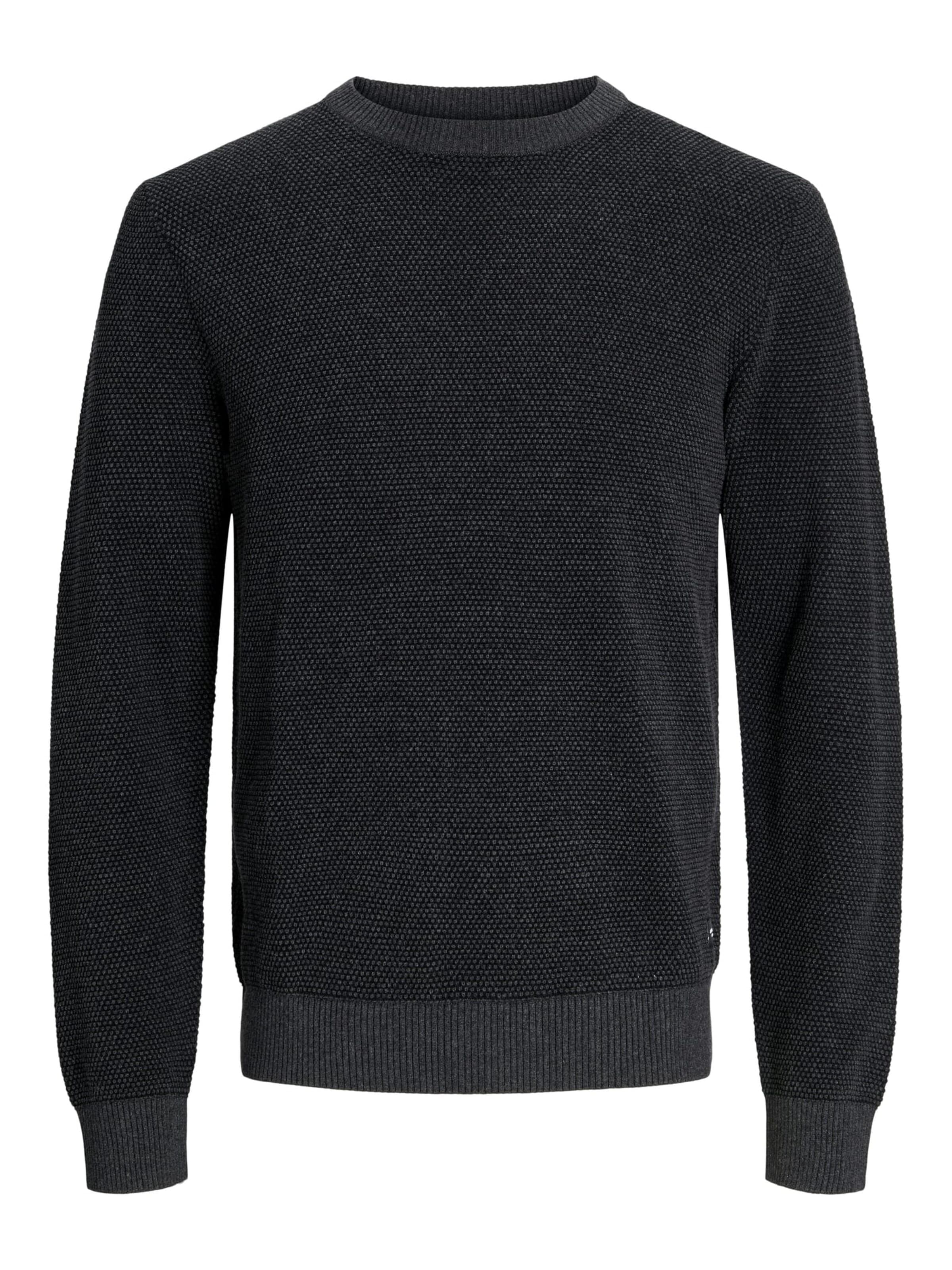 JACK & JONES Trui 'Globe' in Grijs: voorkant