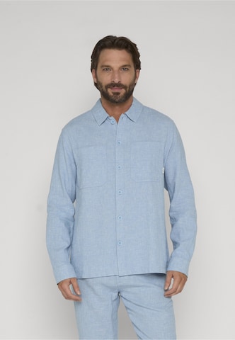 Coupe regular Chemise 'Trope' INDICODE JEANS en bleu : devant