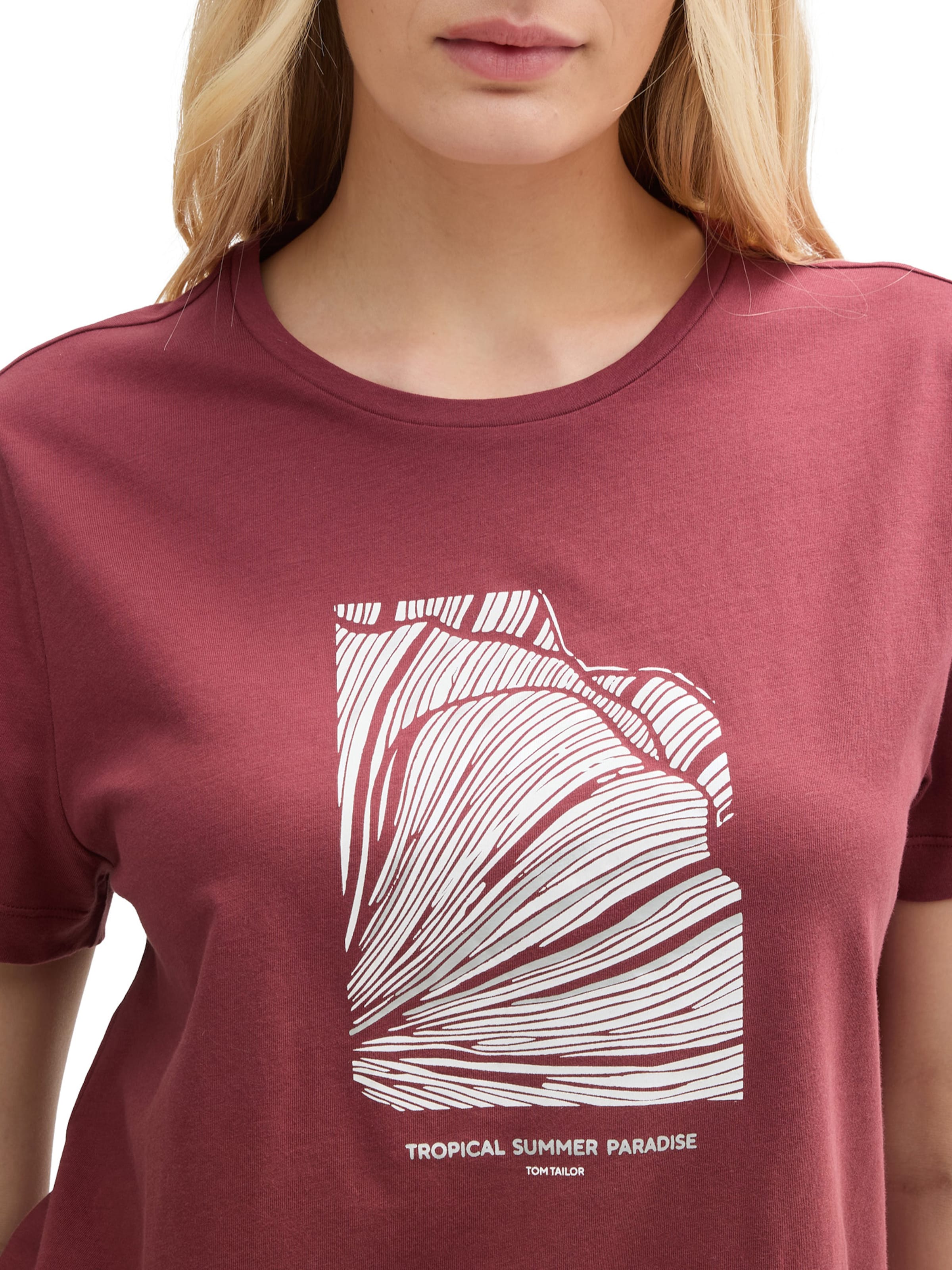 TOM TAILOR Тениска в червено