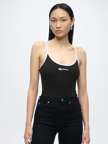 KARL LAGERFELD JEANS - Camisa body em preto: frente