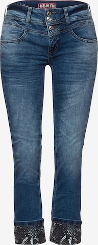 STREET ONE Slimfit Jeans in Blauw: voorkant