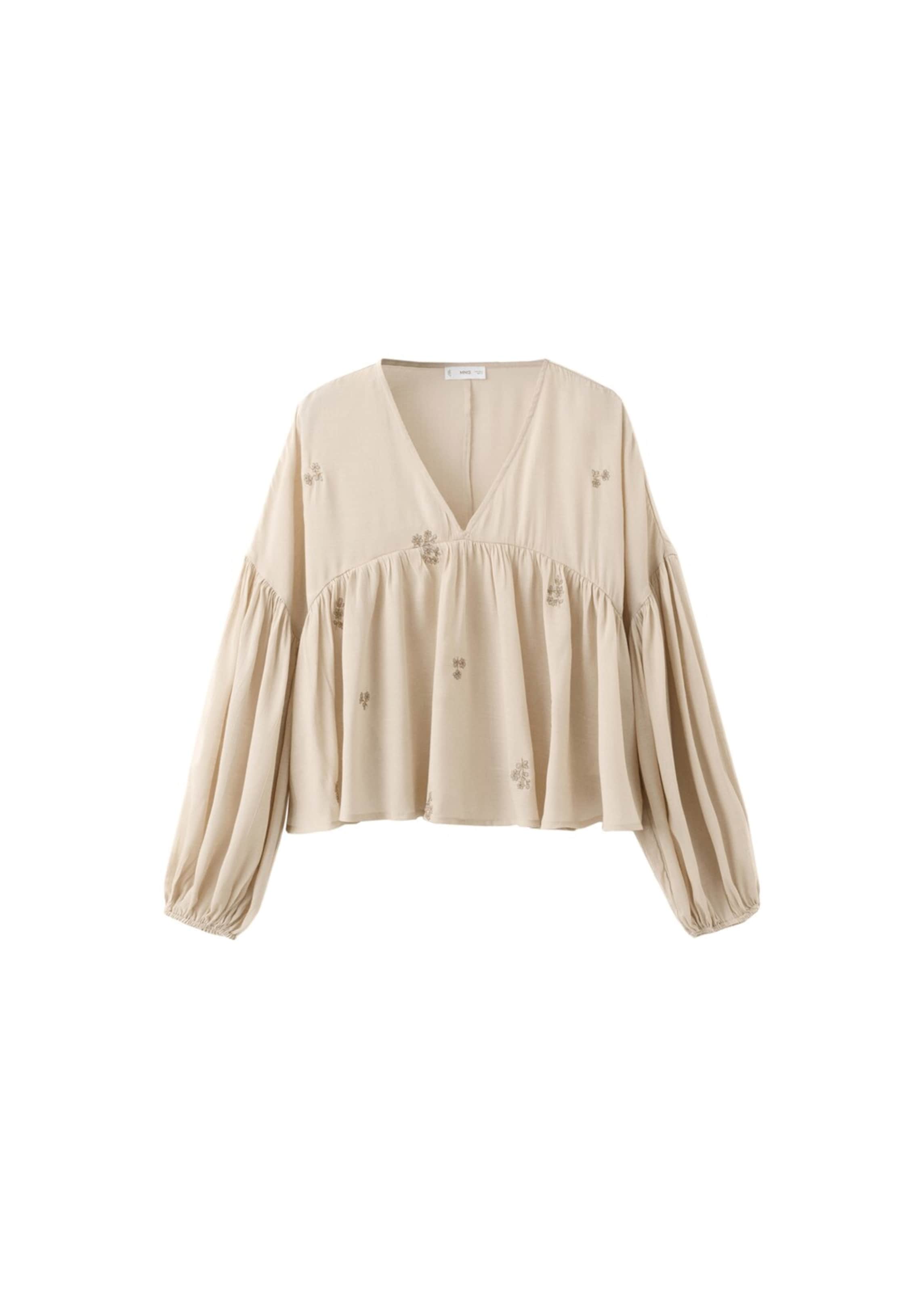 MANGO TEEN Blouse 'Grain' in Beige: front