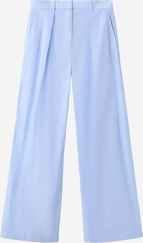 MANGO Wide Leg Laskoshousut 'Saly' värissä sininen: etupuoli