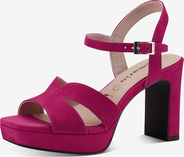 TAMARIS Strap sandal in Pink: front