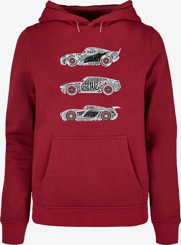 Sweat-shirt 'Cars - Text Racers' ABSOLUTE CULT en rouge : devant