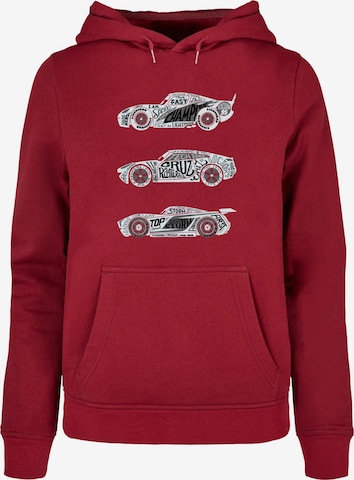 ABSOLUTE CULT Sweatshirt 'Cars - Text Racers' in Rot: predná strana